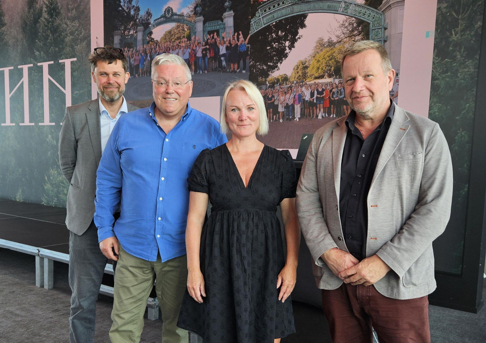 Bildet viser Leif Skiftenes Flak, Morten Øgård, Linda Hye og Stefan Gänzle.