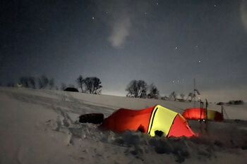 Sky ,Atmosphere ,Tent ,Snow ,Tree.