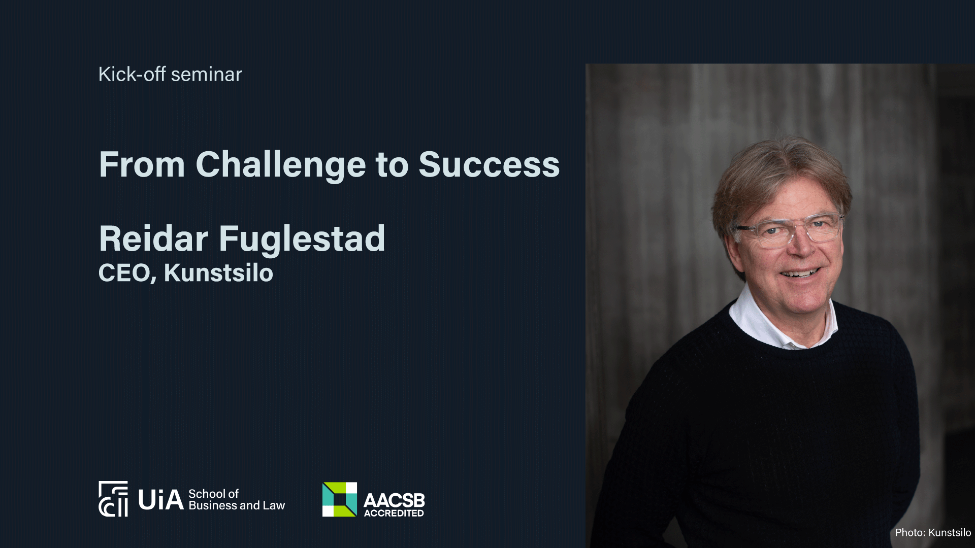 Kick-off seminar 2024. Guest lecture by Reidar Fuglestad, CEO, Kunstsilo