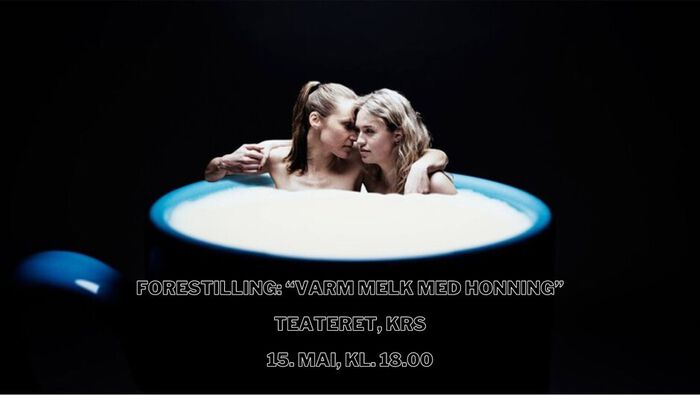 Bilde av to kvinner i et badebasseng med tekst